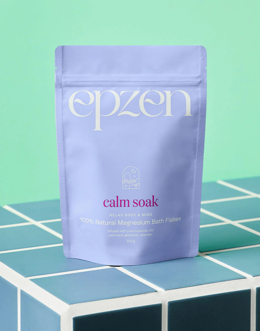 Epzen Calm Soak 100% Natural Magnesium Bath Flakes 500g