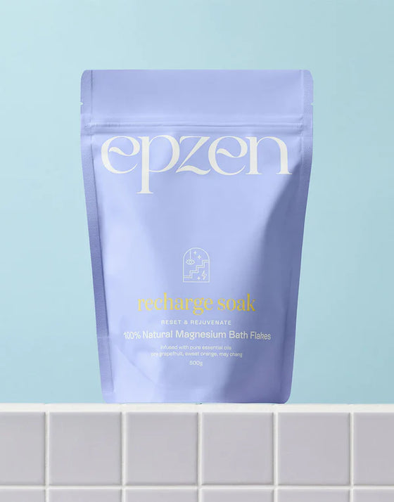 Epzen Recharge Soak 100% Natural Magnesium Bath Flakes 500g