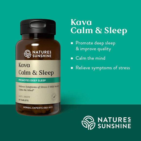 Nature's Sunshine Kava Calm and Sleep 60 Capsules