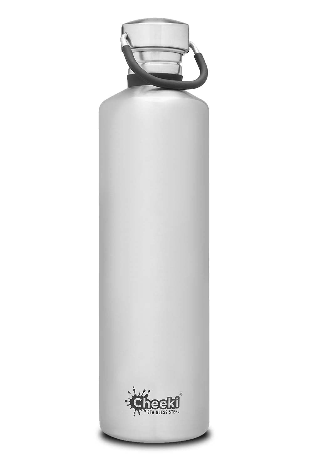 Cheeki Classic Single Wall Bottle Stainless Steel Silver 1 Litre