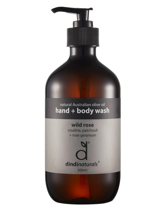 Dindi Naturals Hand And Body Wash Wild Rose 500ml