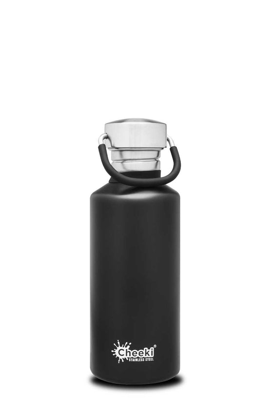 Cheeki Classic Stainless Steel Single Wall Matt Black 500ml