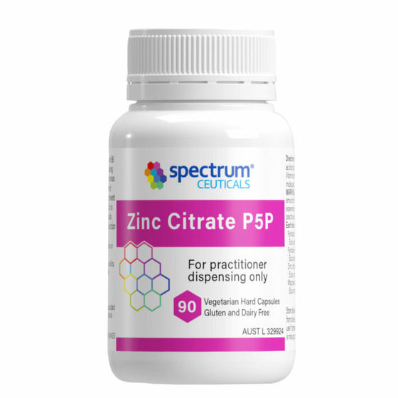 Spectrumceuticals Zinc Citrate P5P 90 Capsules