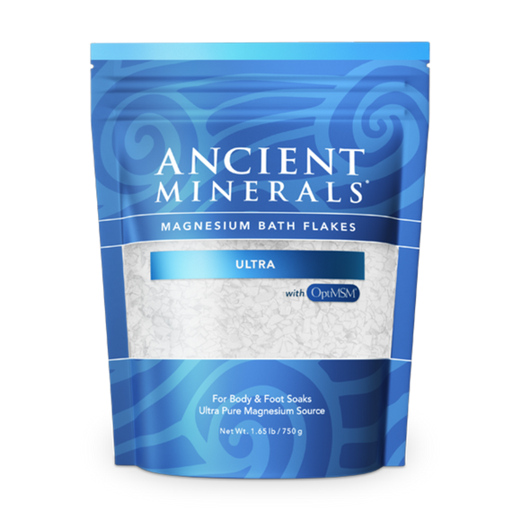 Ancient Minerals Magnesium Bath Flakes With MSM 750g