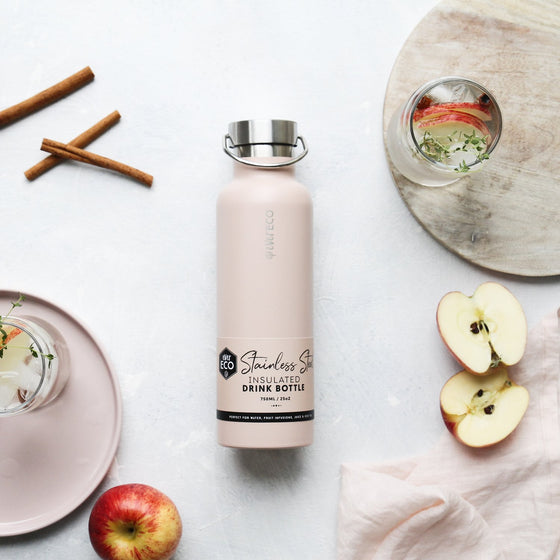 Ever Eco Stainless Steel Insulated Drink Bottle Rose 750ml