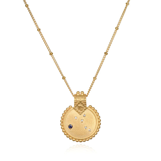 Satya Mandala Zodiac Virgo Sapphire Necklace