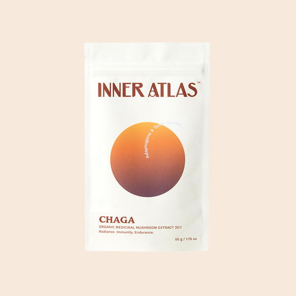 Inner Atlas Organic Chaga Mushroom | 20:1 Extract | Beta-D-Glucans >30%