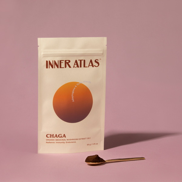 Inner Atlas Organic Chaga Mushroom | 20:1 Extract | Beta-D-Glucans >30%