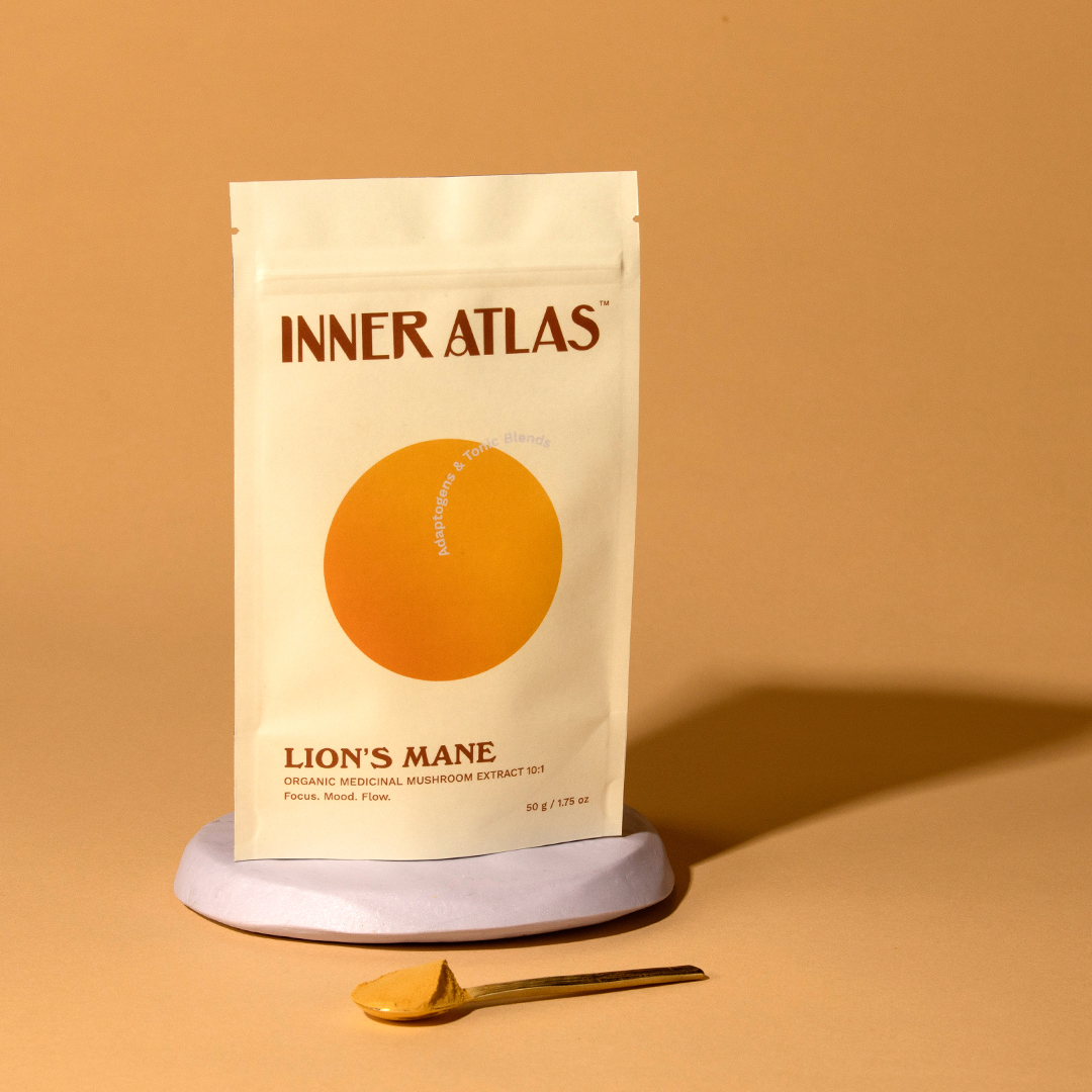 Inner Atlas Organic Lion's Mane Mushroom | 10:1 Extract | Beta-D-Glucans >30%
