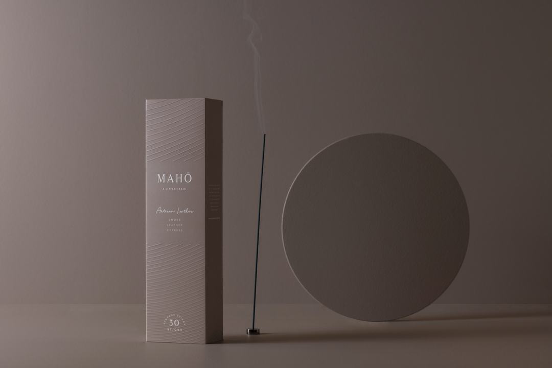 Maho Incense Artisan Leather 30 Sticks + Holder