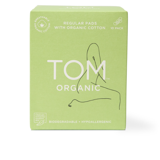 Tom Organic Regular Ultra Thin Pads 10pk