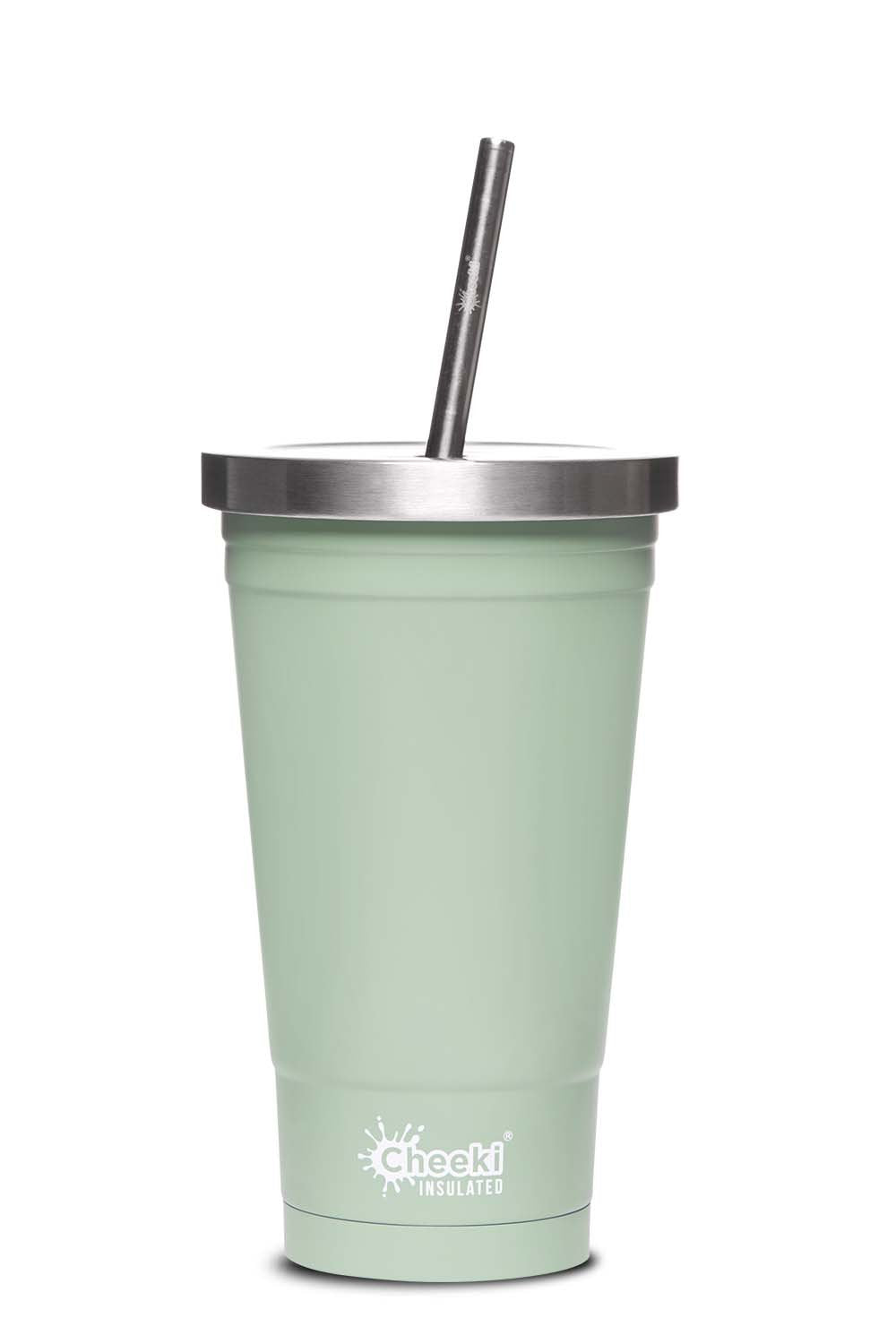 Cheeki Tumbler With Straw Insulated Stainless Steel Pistachio 500ml