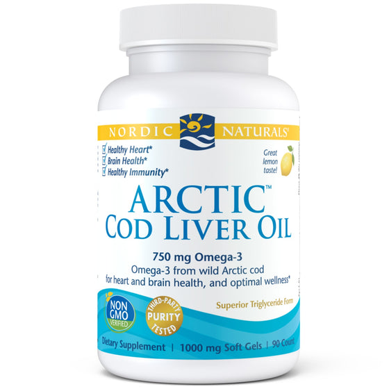 Nordic Naturals Arctic Cod Liver Oil Lemon 90c