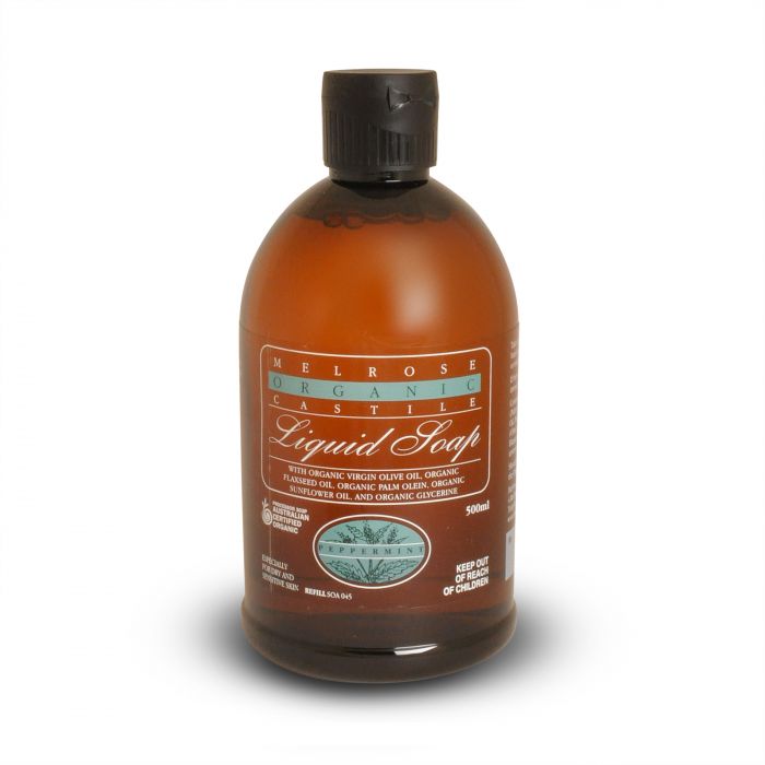 Melrose Organic Castile Soap Peppermint Refill 500ml
