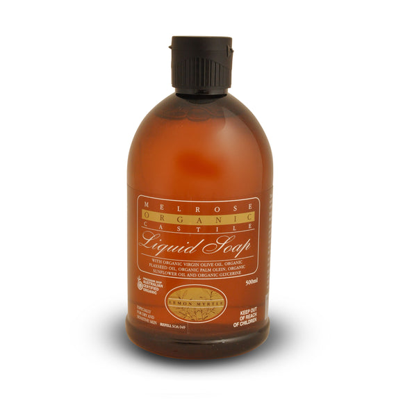 Melrose Organic Castile Soap Lemon Myrtle Refill 500ml