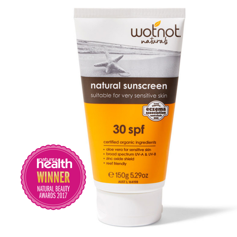 wotnot natural protection deeply moisturising sunscreen 30 + spf 150g