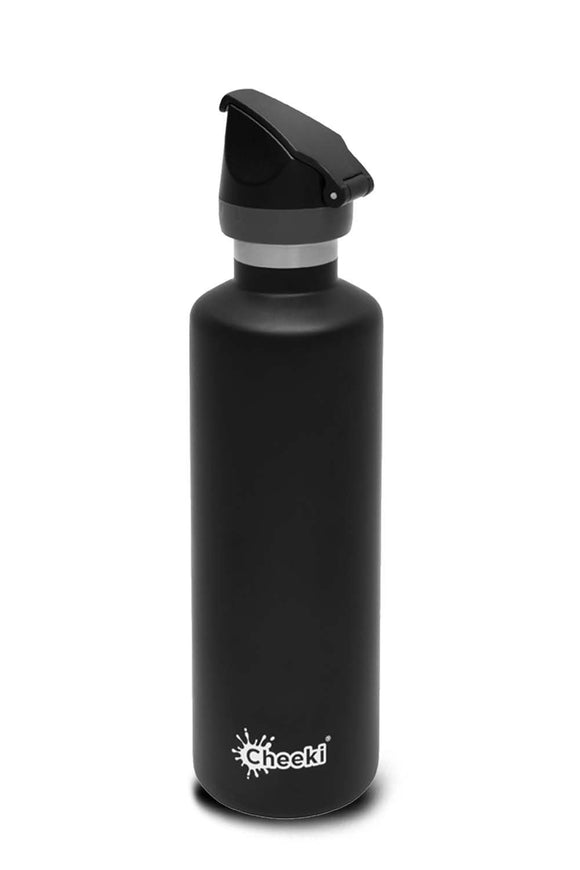Cheeki Active Insulated Bottle Stainless Steel Matte Black 600ml