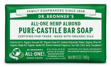 Dr Bronners Bar Soap Almond 140g