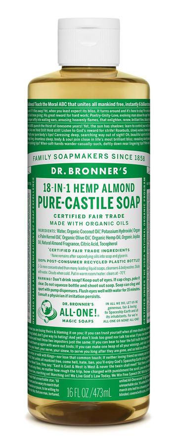 Dr Bronners Liquid Castile Almond 473ml