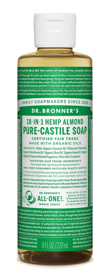 Dr Bronners Liquid Castile Almond 237ml