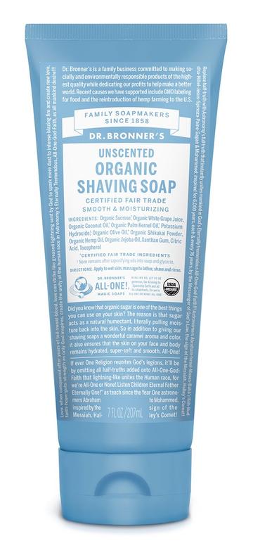 Dr Bronners Shaving Soap Gel Baby Unscented 207ml