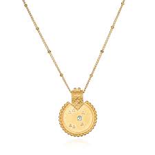 Satya Mandala Zodiac Sagittarius Blue Topaz Necklace