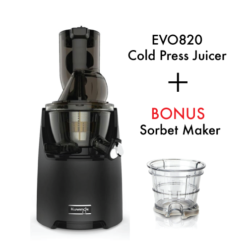 Kuvings EVO820 Evolution Cold Press Juicer (Black) with FREE Sorbet Maker
