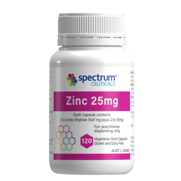 Spectrumceuticals Zinc Citrate 25 Mg 120 V Capsules