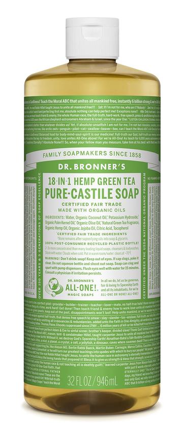 Dr Bronners Liquid Castile Green Tea 946ml