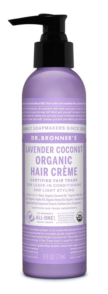 Dr Bronners Hair Cream Lavender Coconut 177ml