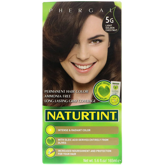 Naturtint Permanent Hair Colour 5 G Light Golden Chestnut 165ml