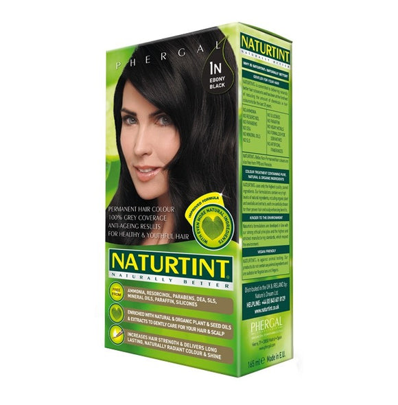 Naturtint Permanent Hair Colour 1 N Ebony Black 165ml