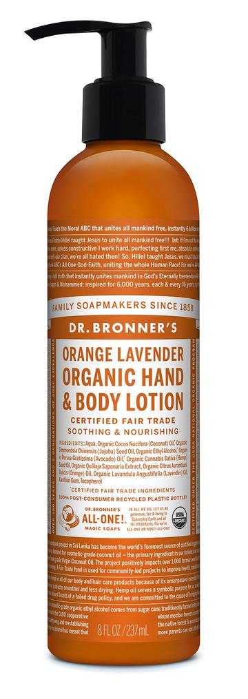Dr Bronners Hand And Body Lotion Orange Lavender 237ml