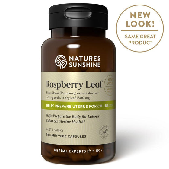 Nature's Sunshine Raspberry Leaf 1500mg 90 Capsules