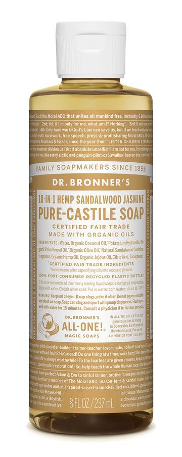 Dr Bronners Liquid Castile Sandalwood Jasmine 237ml