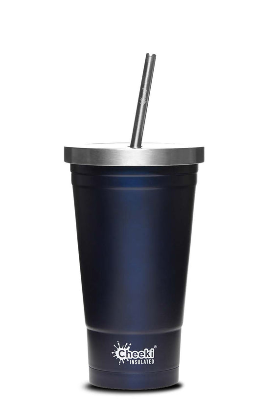Cheeki Tumbler With Straw Insulated Stainless Steel Ocean 500ml